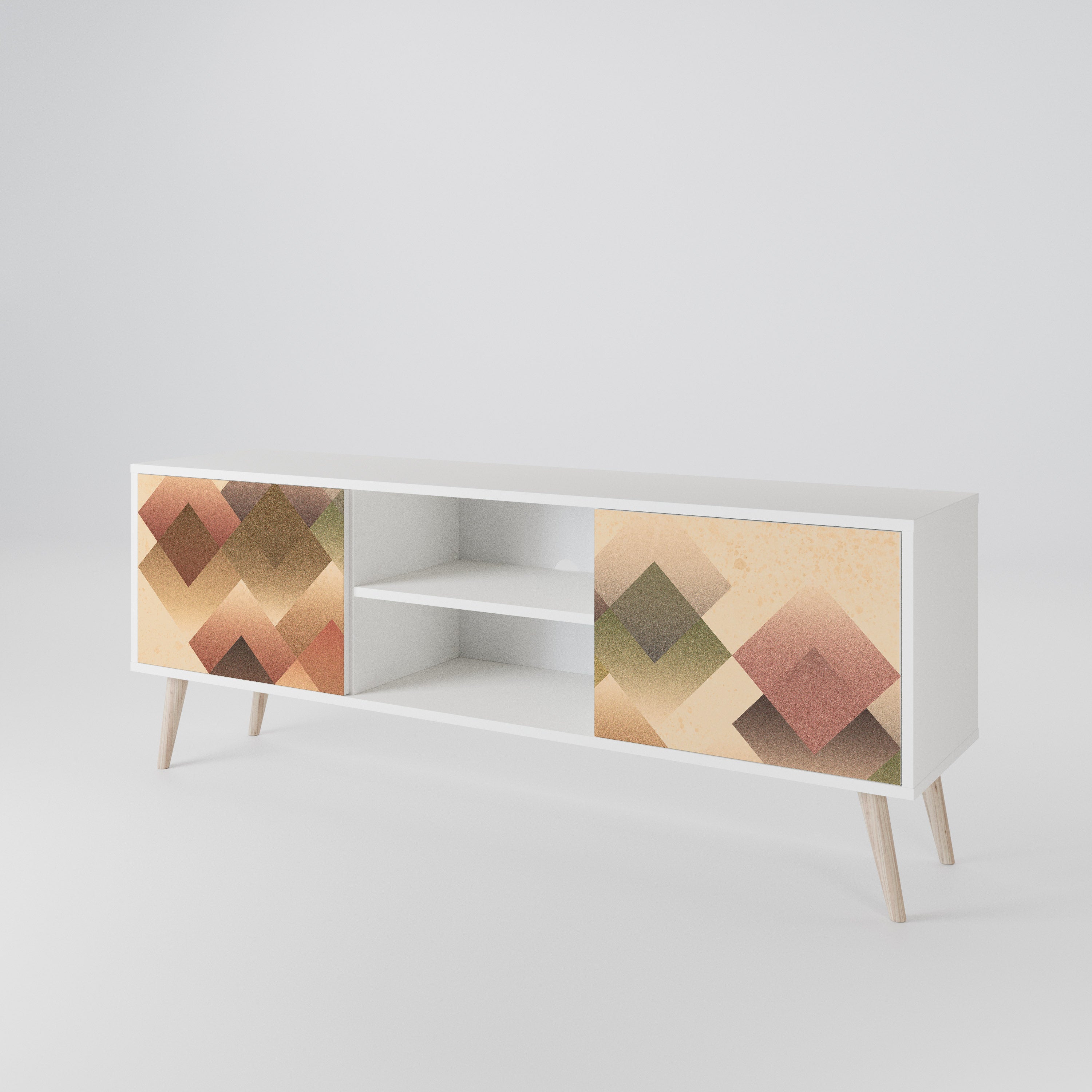 GEOMETRIC FUSION Dvoudveřový TV stolek