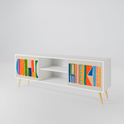 GEOMETRIC SHINE Dvoudveřový TV stolek