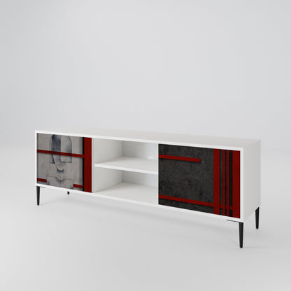 GRAY FIGURES Dvoudveřový TV stolek