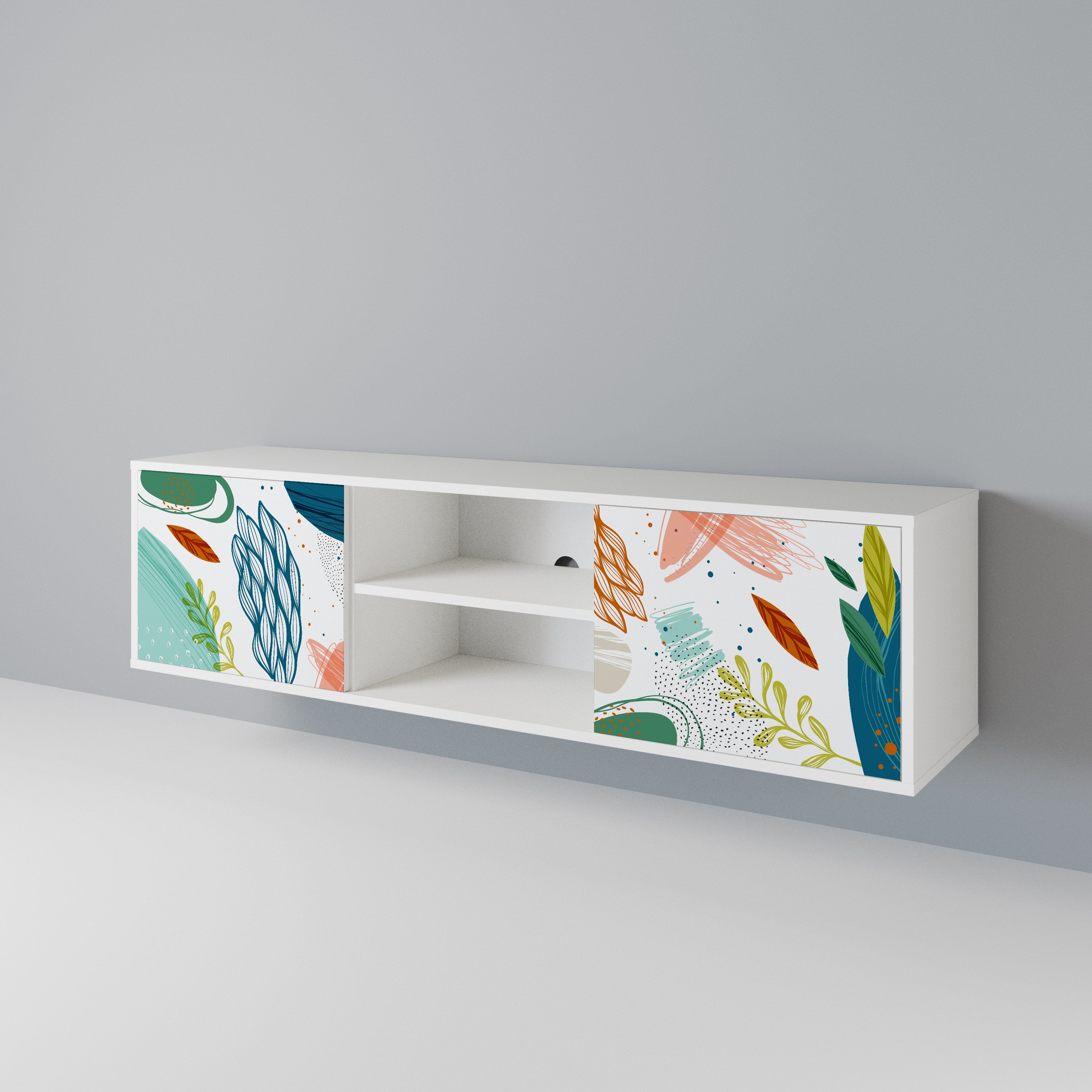BOTANICAL HURRICANE Dvoudveřový TV stolek