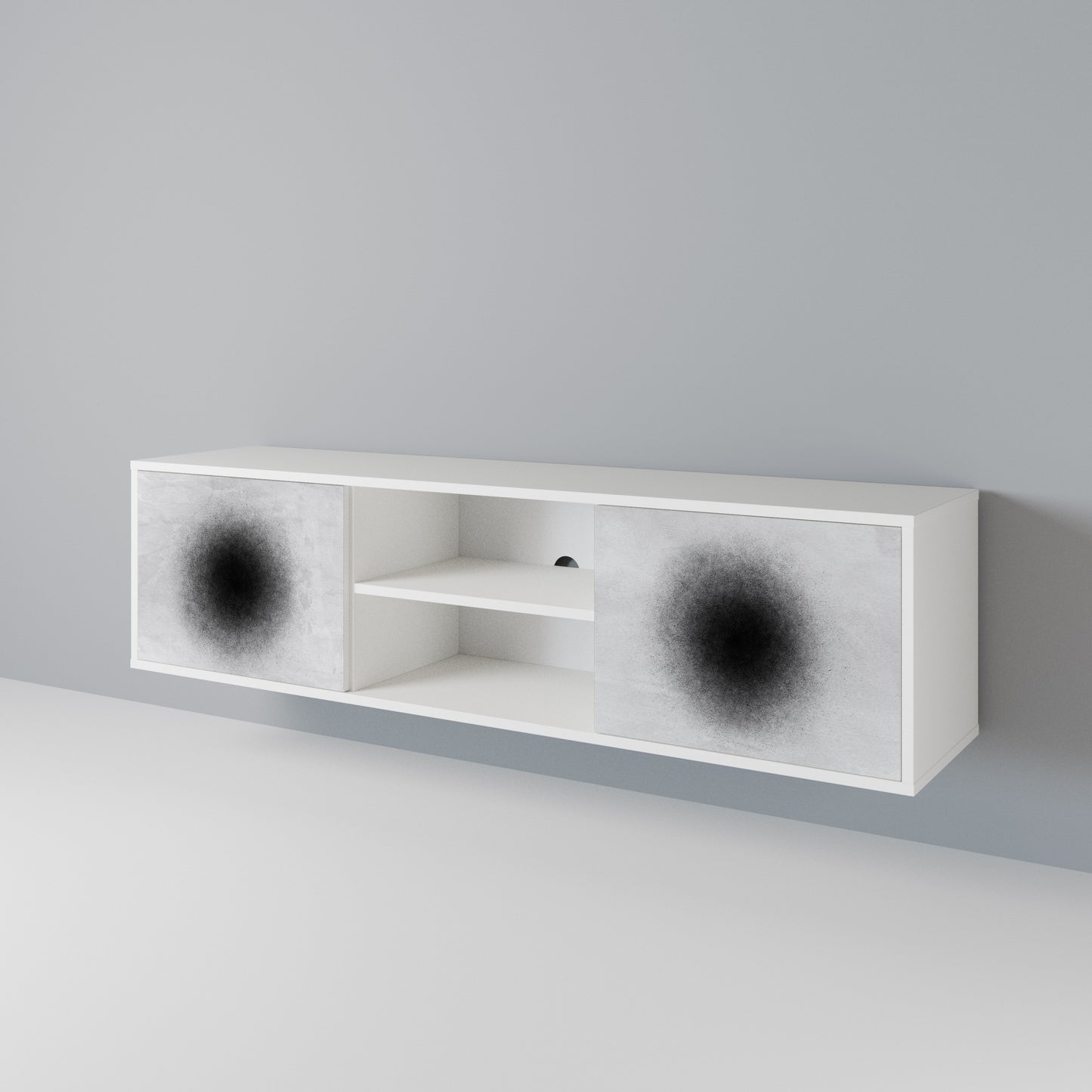BLACK HOLE Dvoudveřový TV stolek