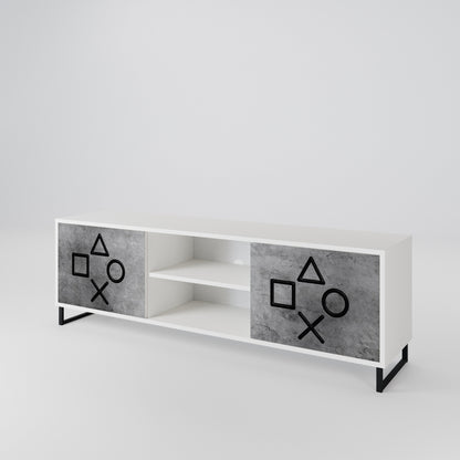GAMER CHOICE Dvoudveřový TV stolek