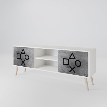 GAMER CHOICE Dvoudveřový TV stolek