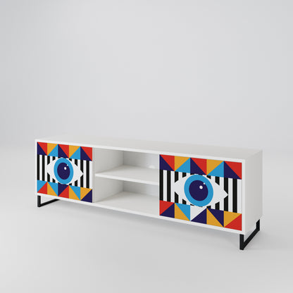 ABSTRACTION AND GEOMETRY Dvoudveřový TV stolek