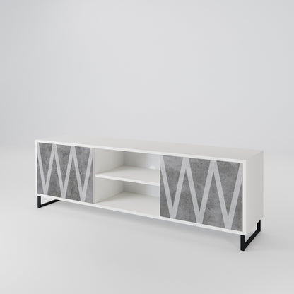 SOLID ZIG ZAG Dvoudveřový TV stolek