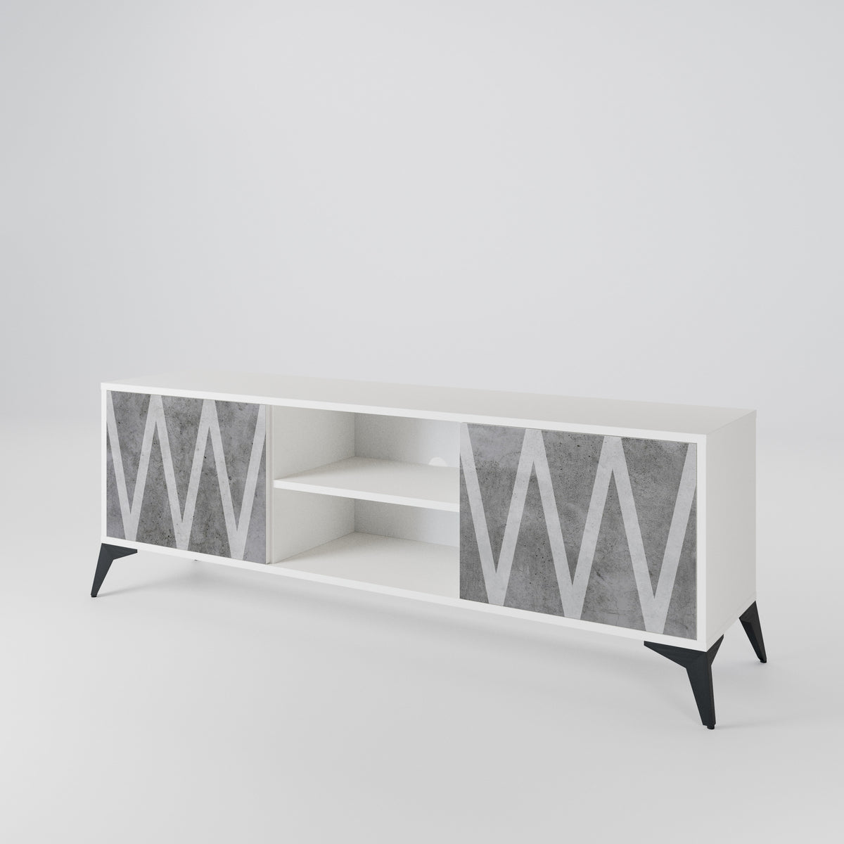 SOLID ZIG ZAG Dvoudveřový TV stolek