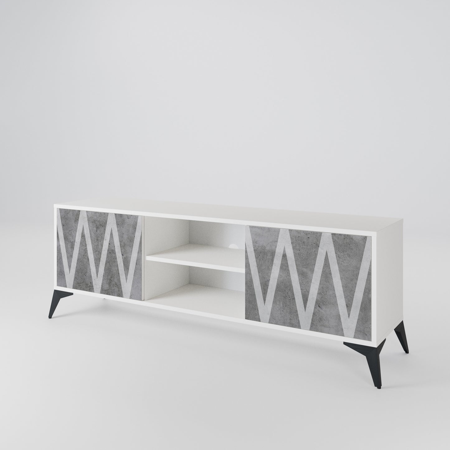 SOLID ZIG ZAG Dvoudveřový TV stolek