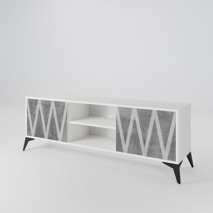 SOLID ZIG ZAG Dvoudveřový TV stolek