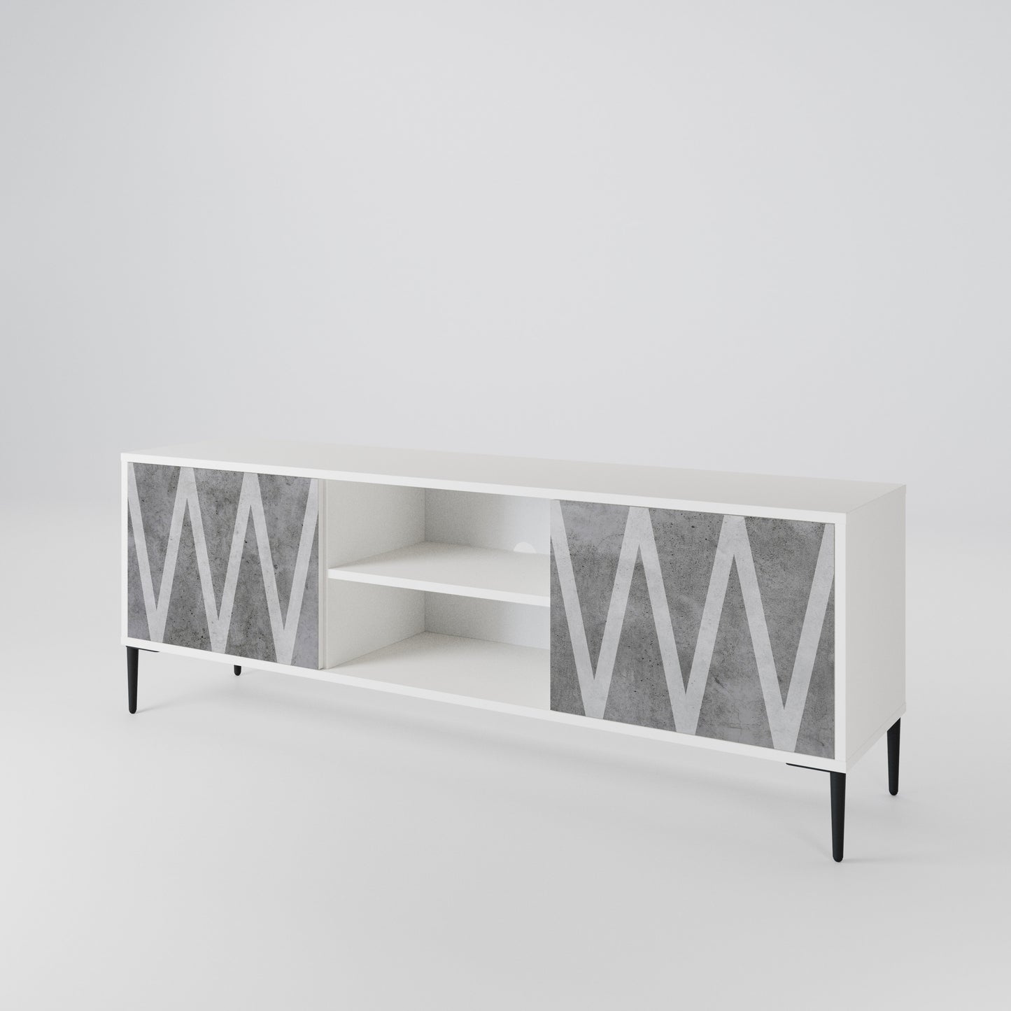 SOLID ZIG ZAG Dvoudveřový TV stolek
