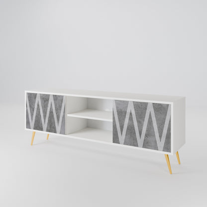 SOLID ZIG ZAG Dvoudveřový TV stolek