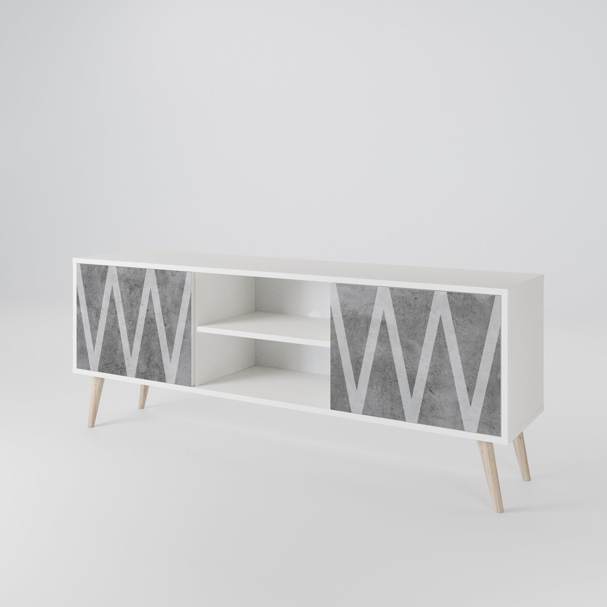 SOLID ZIG ZAG Dvoudveřový TV stolek