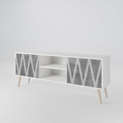 SOLID ZIG ZAG Dvoudveřový TV stolek