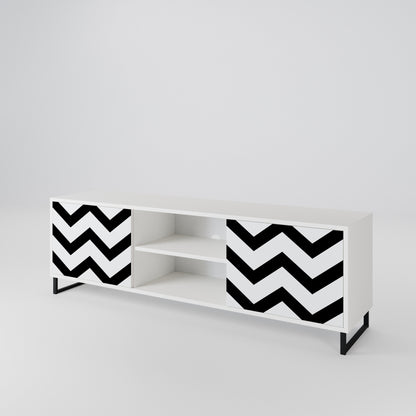 CLASSIC ZIG ZAG Dvoudveřový TV stolek