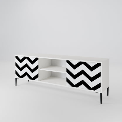 CLASSIC ZIG ZAG Dvoudveřový TV stolek