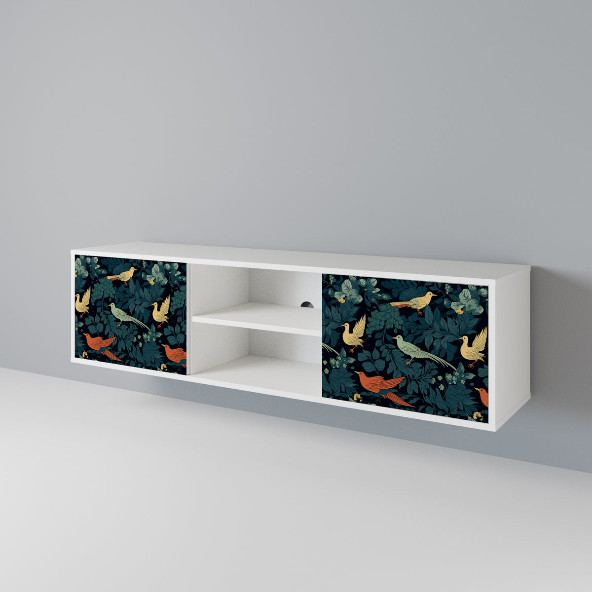 FOWL ORNAMENT Dvoudveřový TV stolek