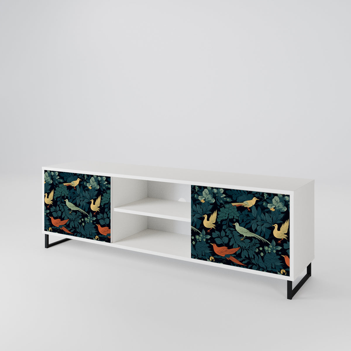 FOWL ORNAMENT Dvoudveřový TV stolek