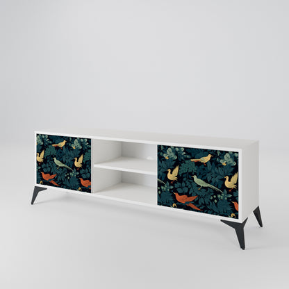 FOWL ORNAMENT Dvoudveřový TV stolek