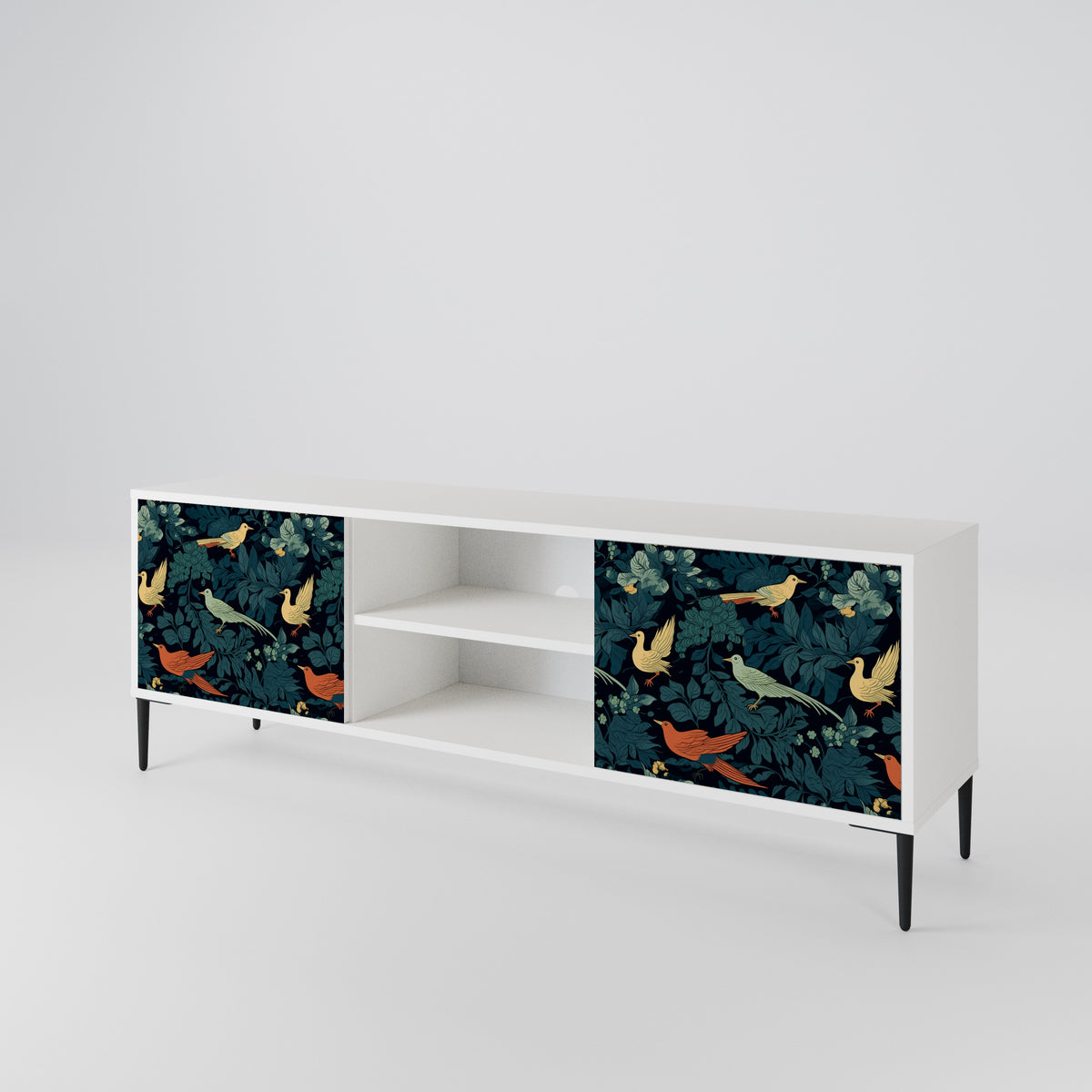 FOWL ORNAMENT Dvoudveřový TV stolek