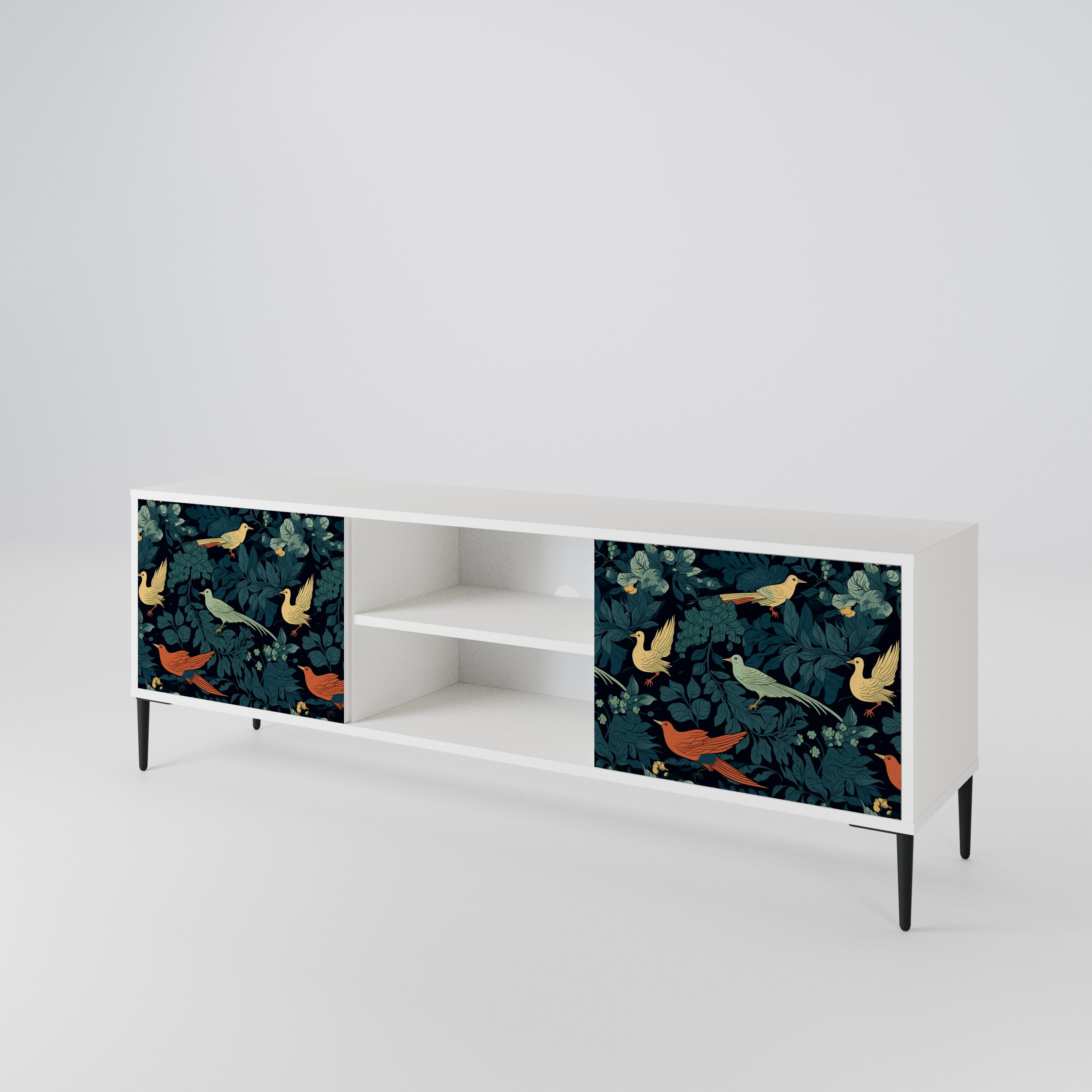 FOWL ORNAMENT Dvoudveřový TV stolek