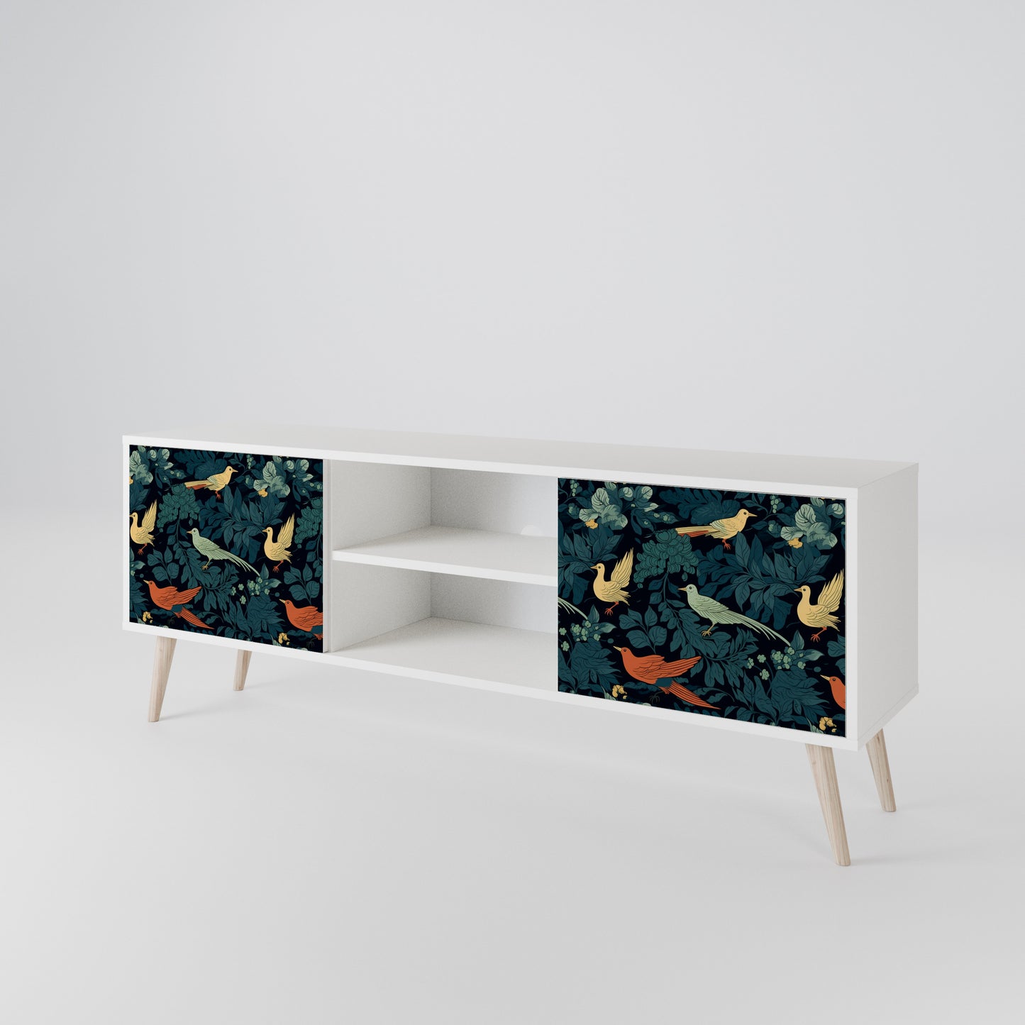 FOWL ORNAMENT Dvoudveřový TV stolek
