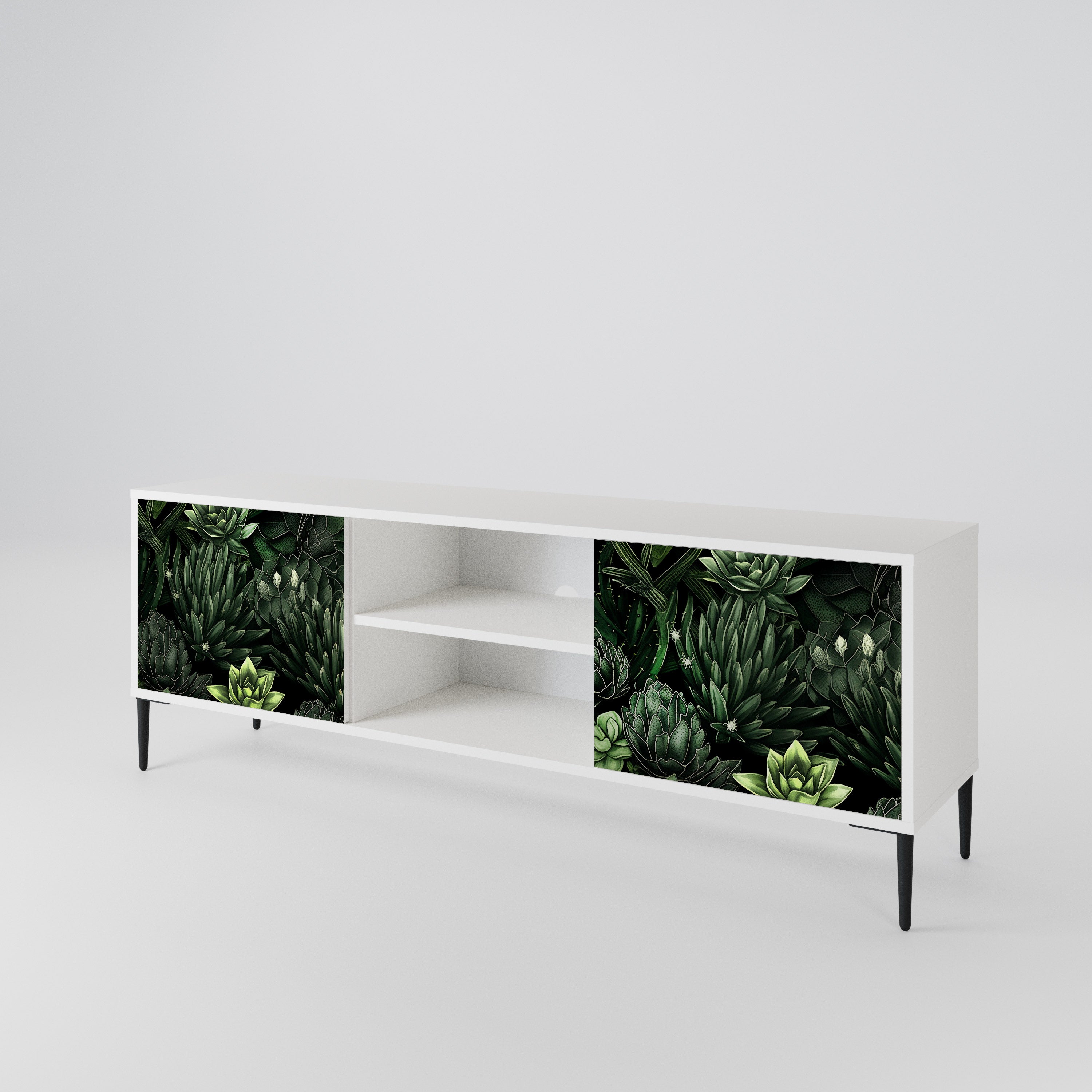 SUCCULENT JUNGLE Dvoudveřový TV stolek
