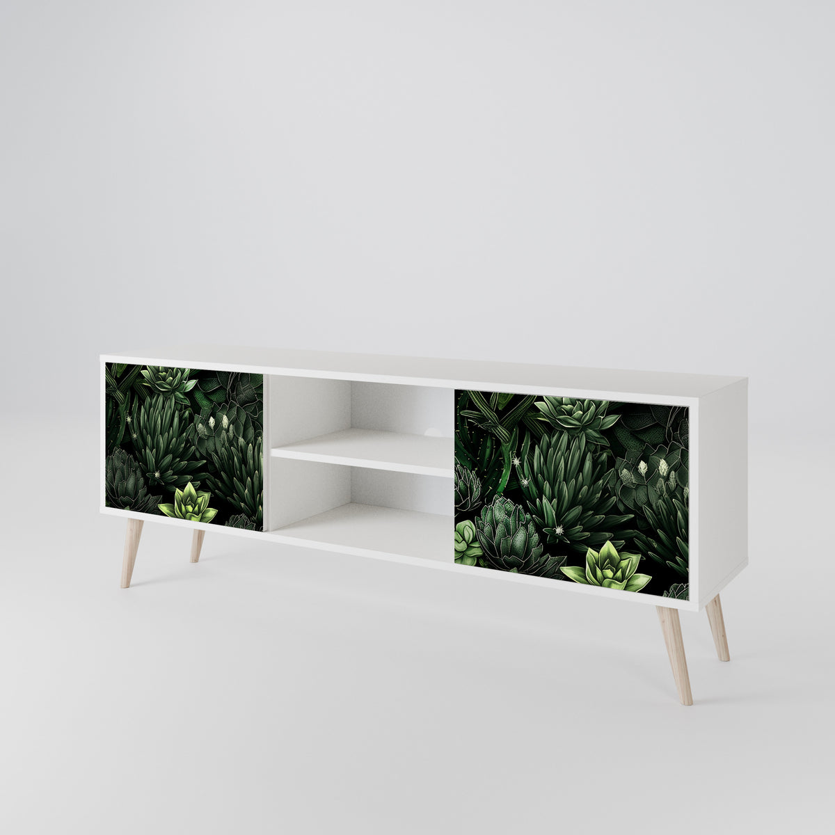 SUCCULENT JUNGLE Dvoudveřový TV stolek