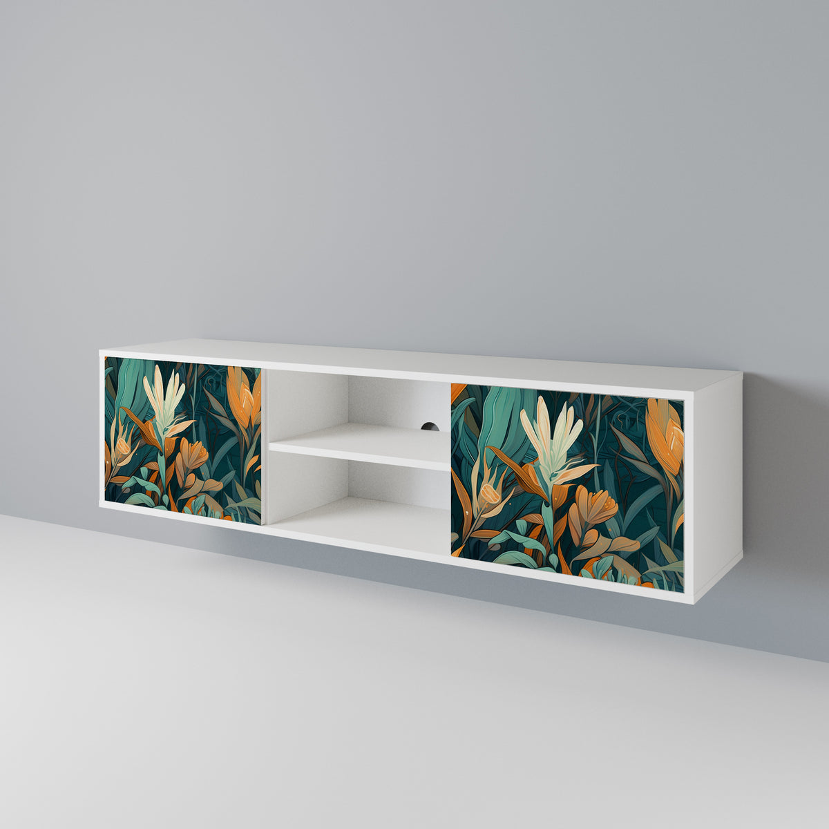 FLORAL SERENITY Dvoudveřový TV stolek