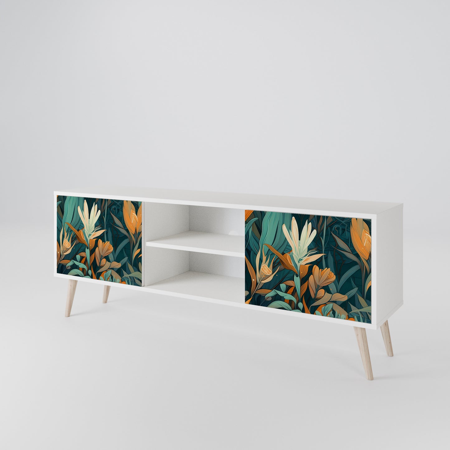 FLORAL SERENITY Dvoudveřový TV stolek