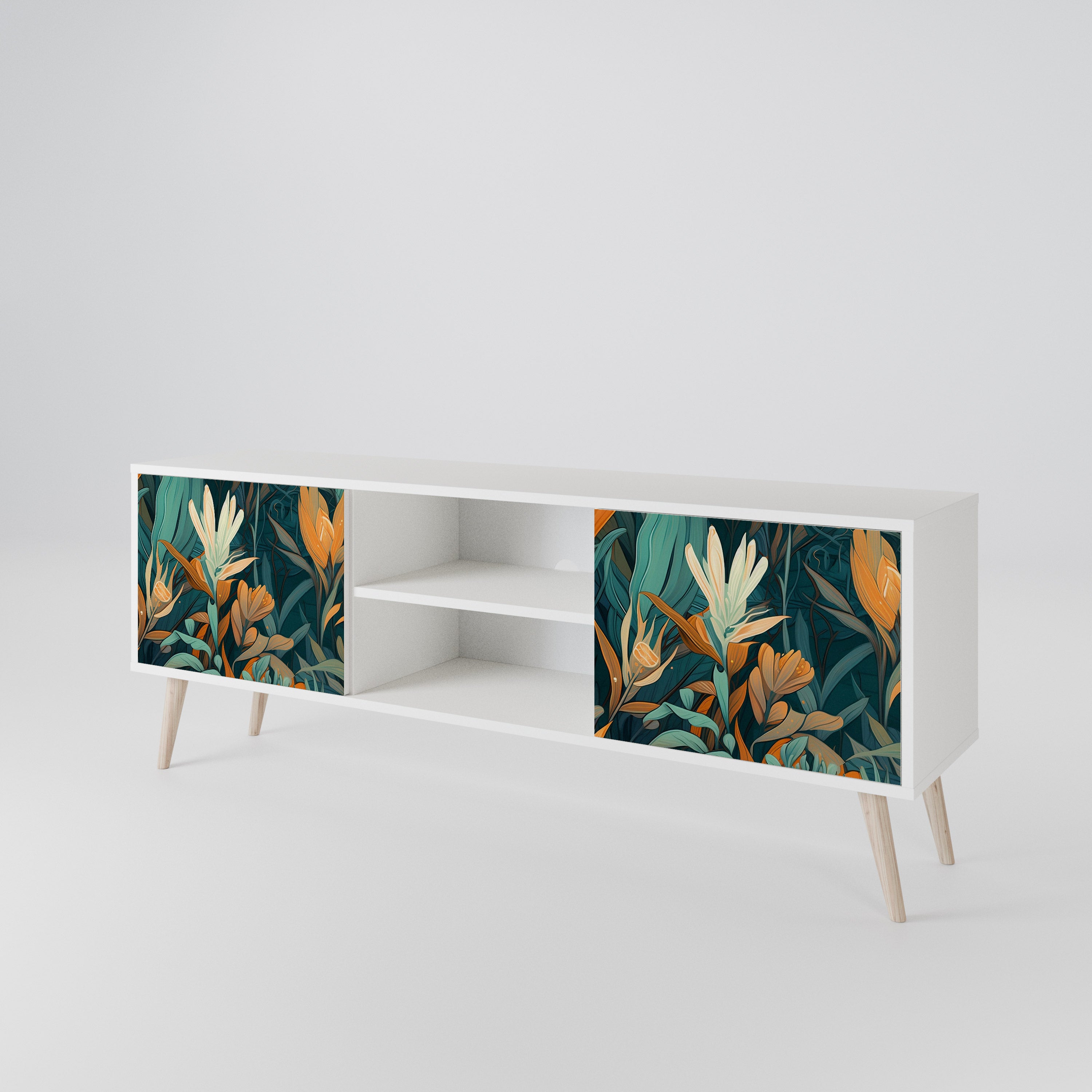 FLORAL SERENITY Dvoudveřový TV stolek