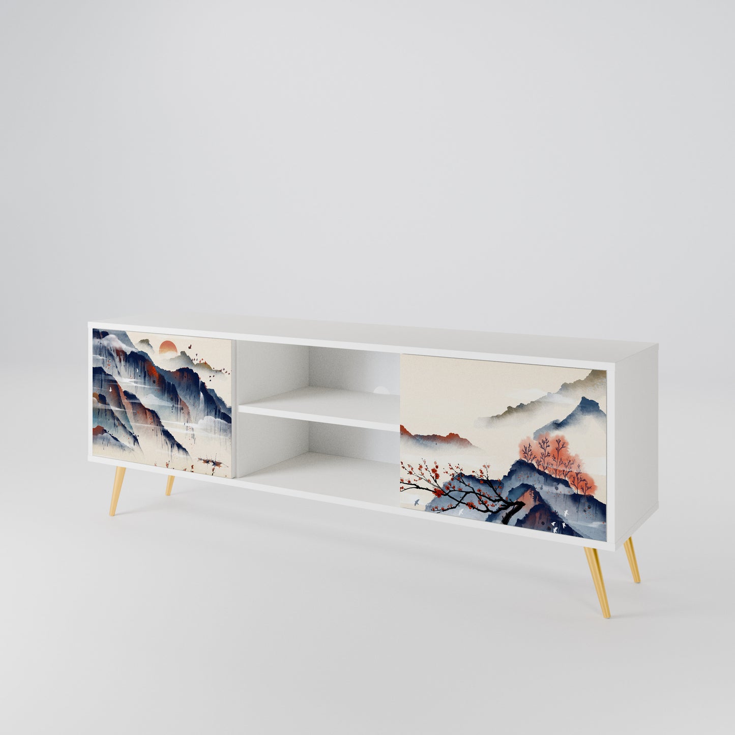 JAPANESE LANDSCAPE Dvoudveřový TV stolek
