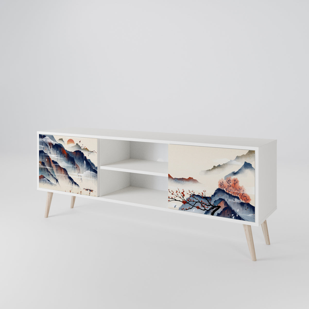 JAPANESE LANDSCAPE Dvoudveřový TV stolek