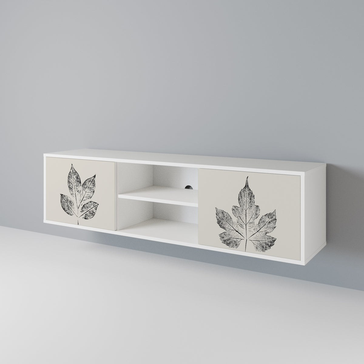 LEAFY STAMPS Dvoudveřový TV stolek