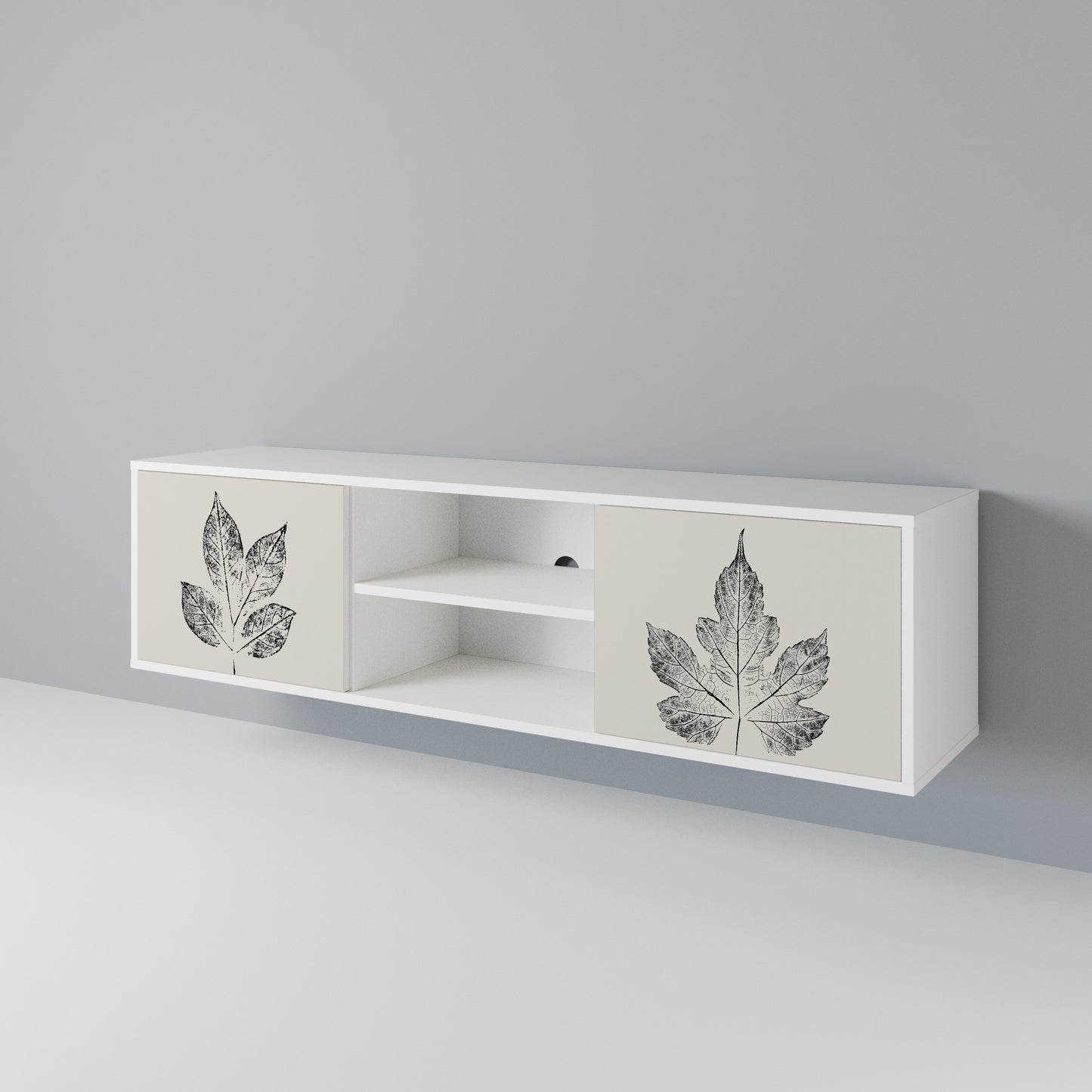 LEAFY STAMPS Dvoudveřový TV stolek
