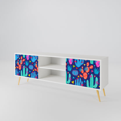 CACTUS VIBES Dvoudveřový TV stolek