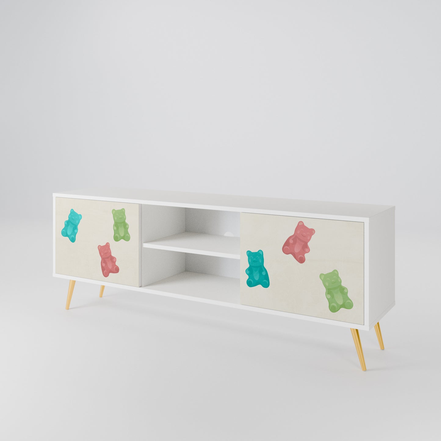 GUMMY BEARS Dvoudveřový TV stolek