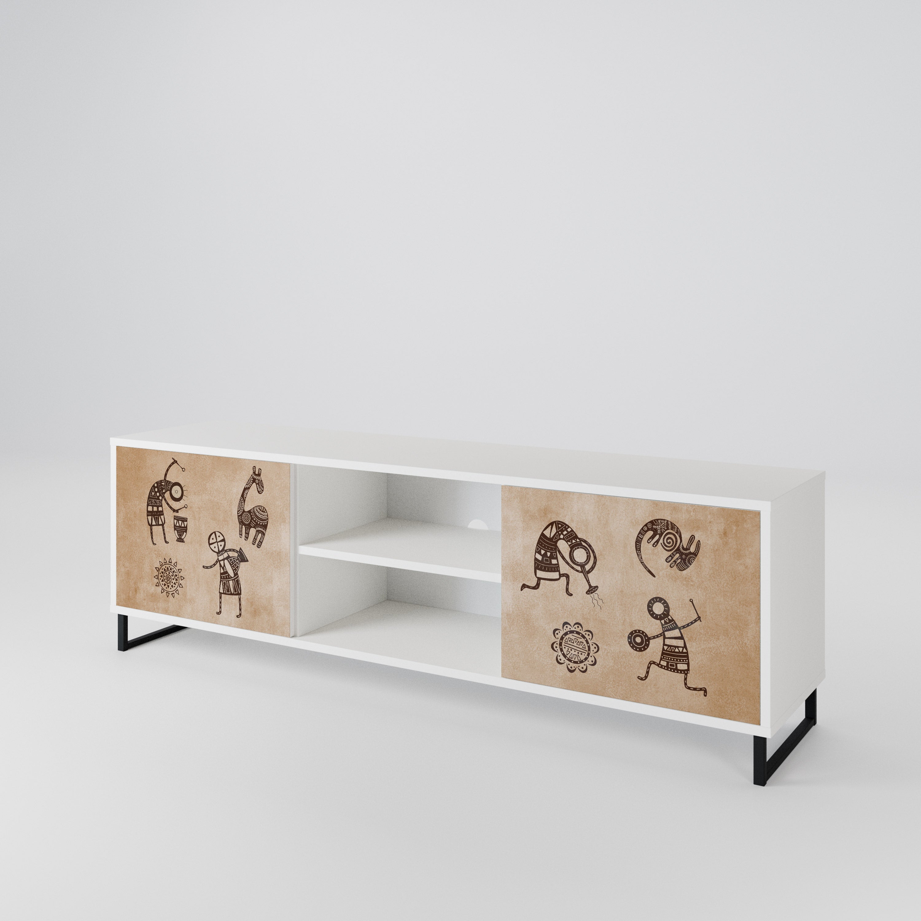 AFRICAN STYLE Dvoudveřový TV stolek