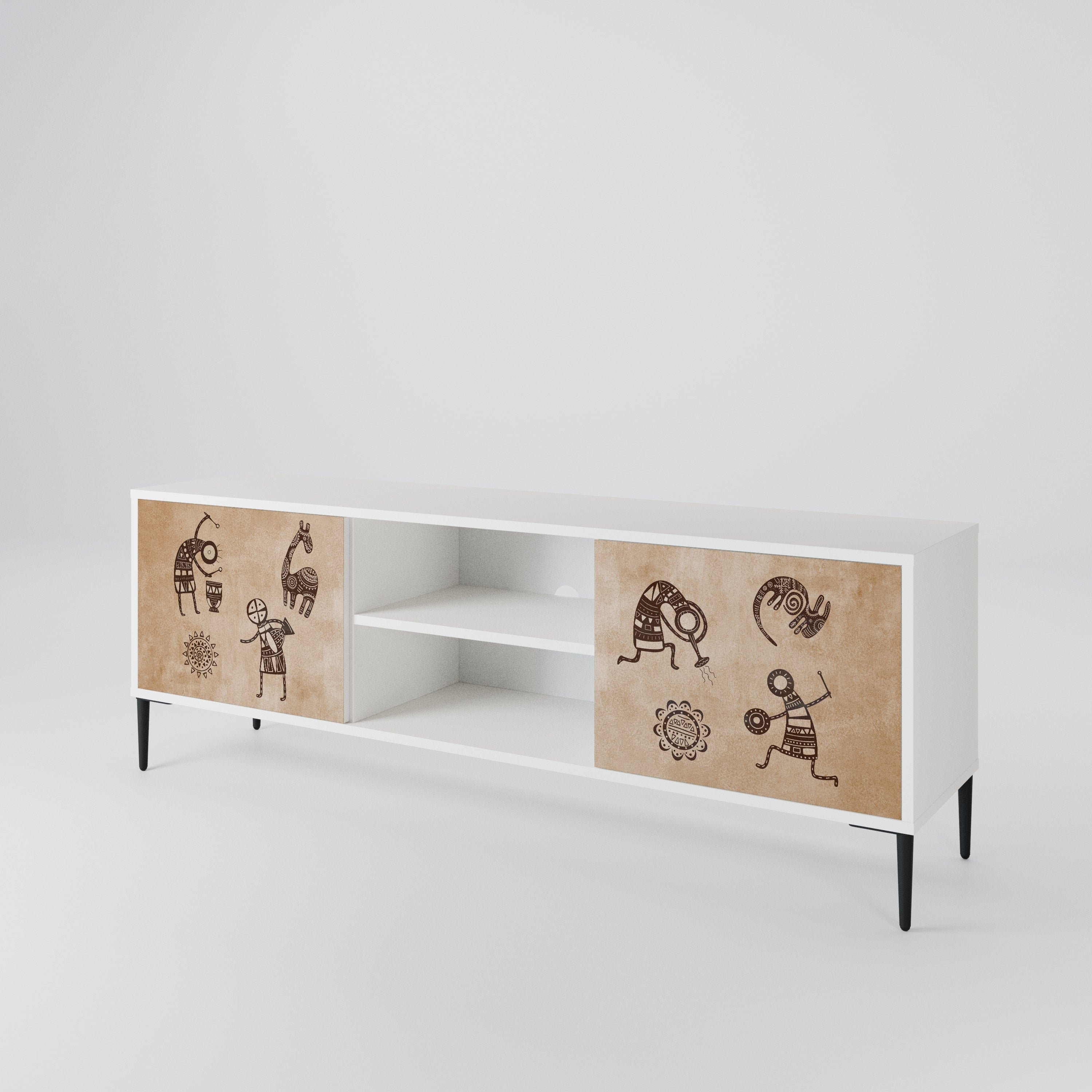 AFRICAN STYLE Dvoudveřový TV stolek