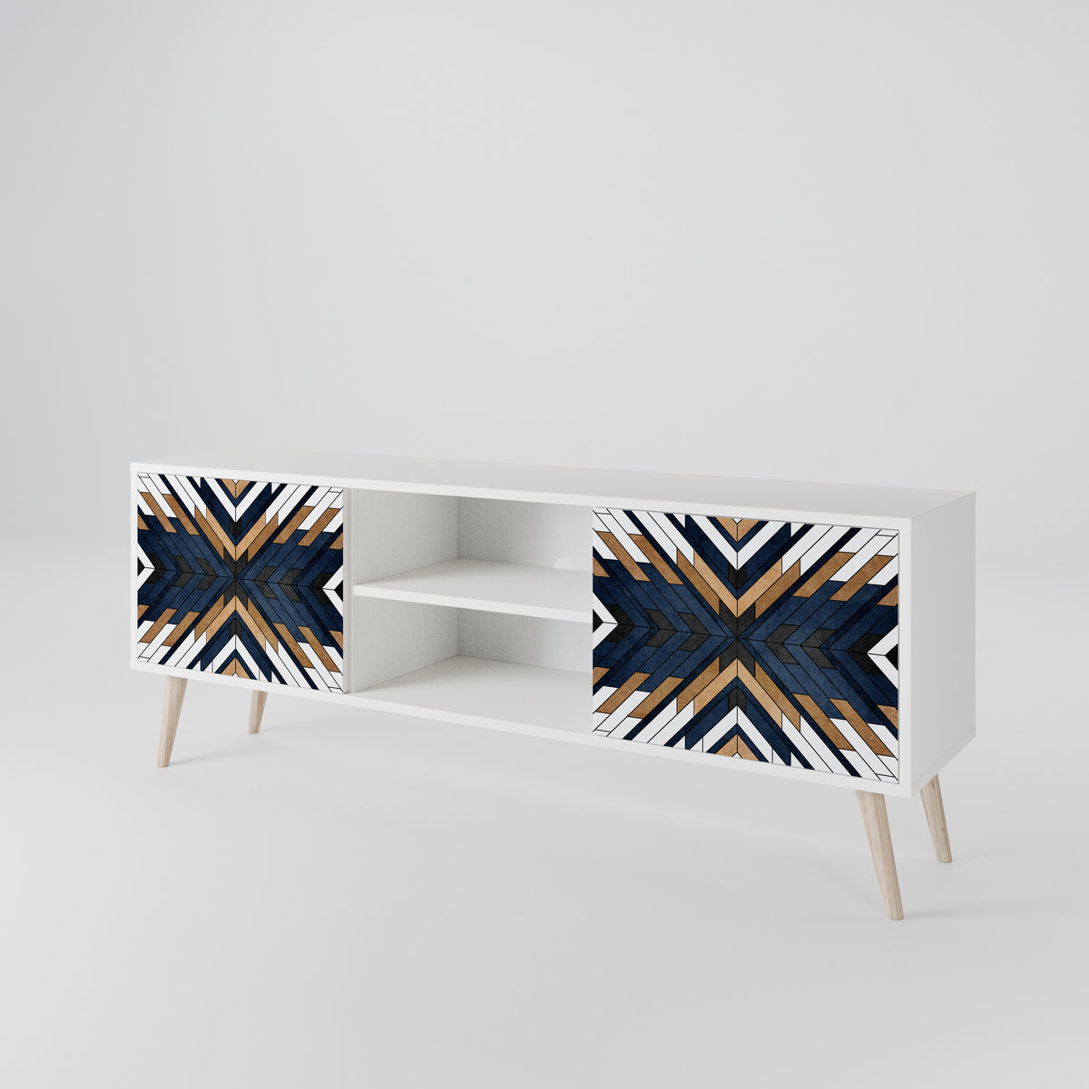 ARTFUL GEOMETRY Dvoudveřový TV stolek