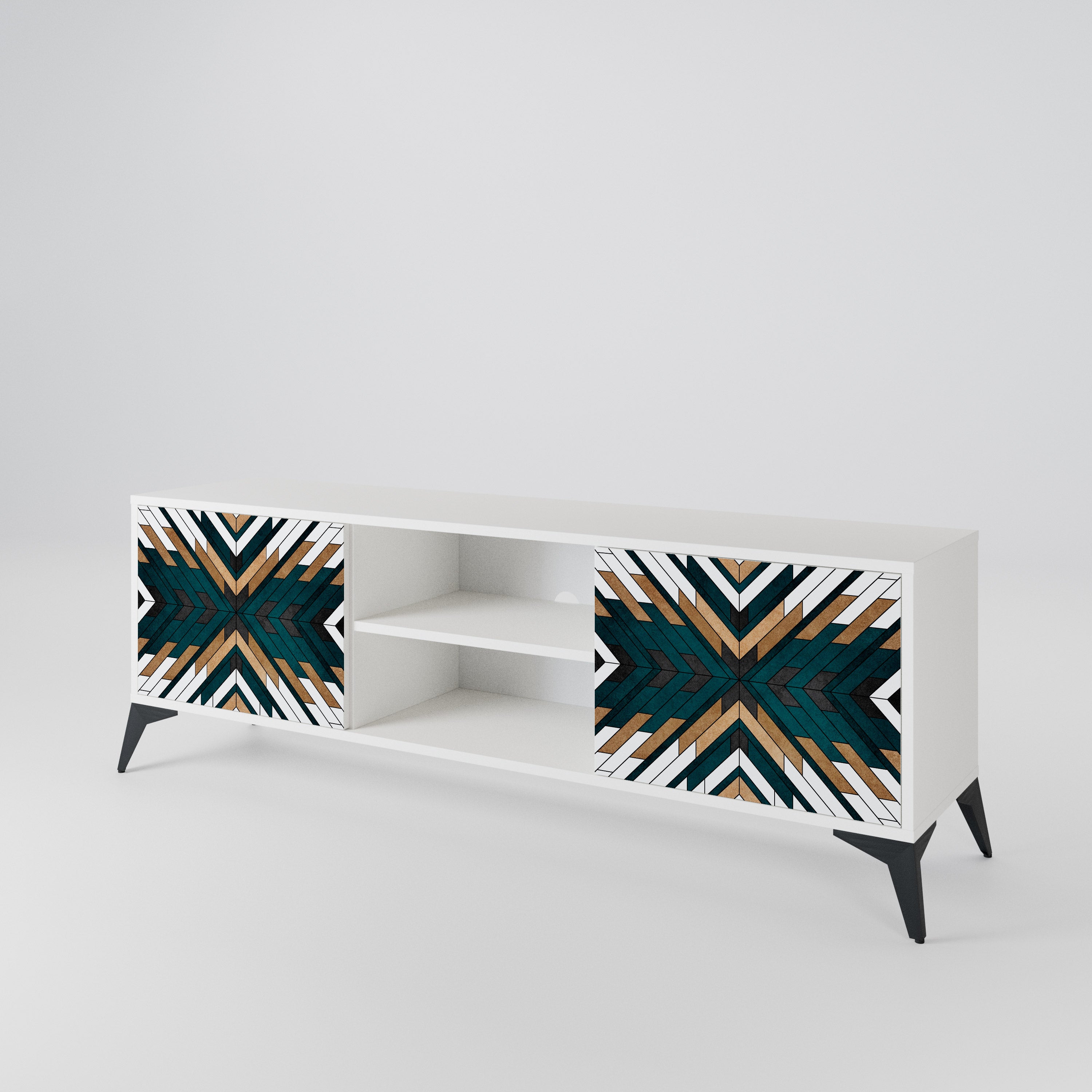 ARTISTIC GEOMETRY Dvoudveřový TV stolek