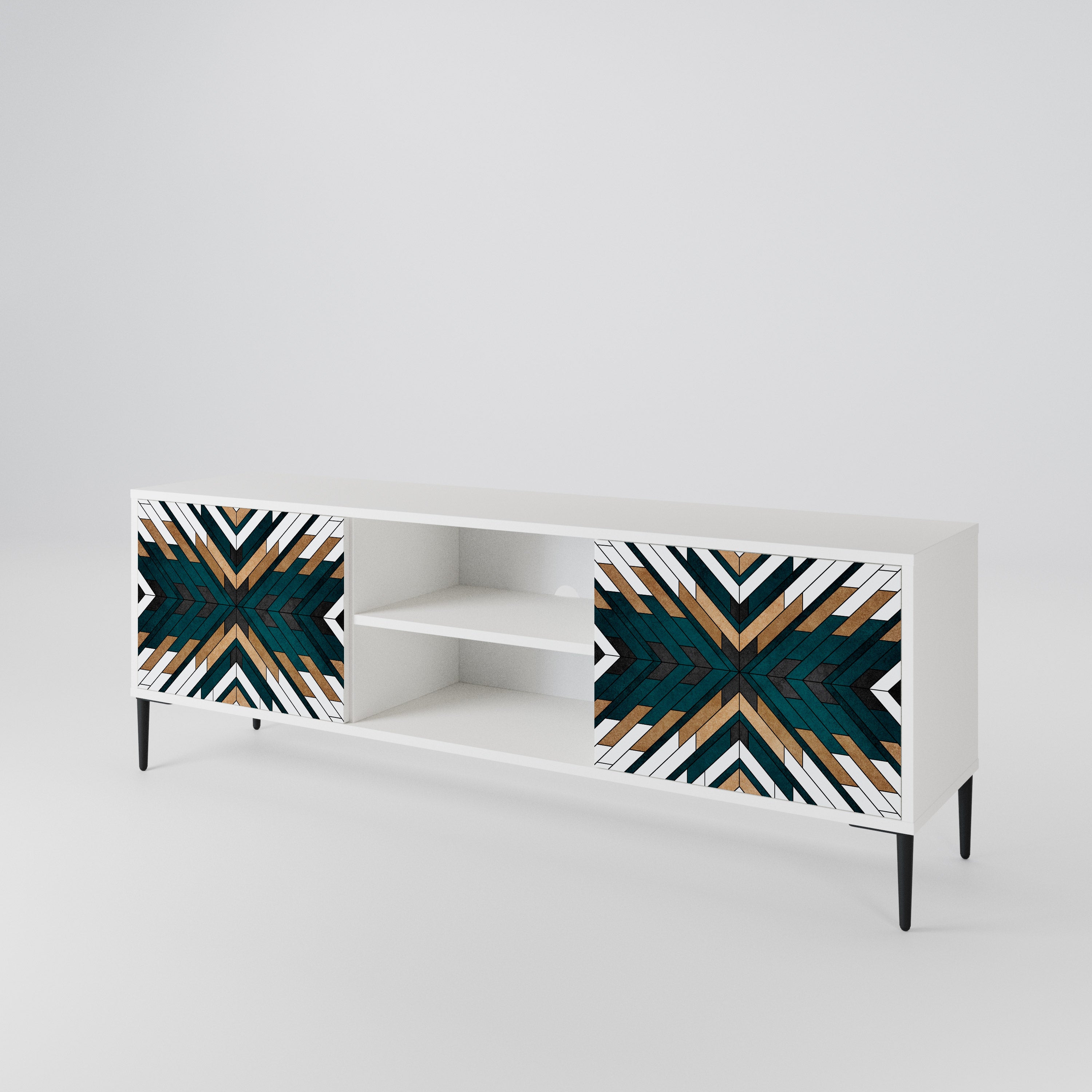 ARTISTIC GEOMETRY Dvoudveřový TV stolek