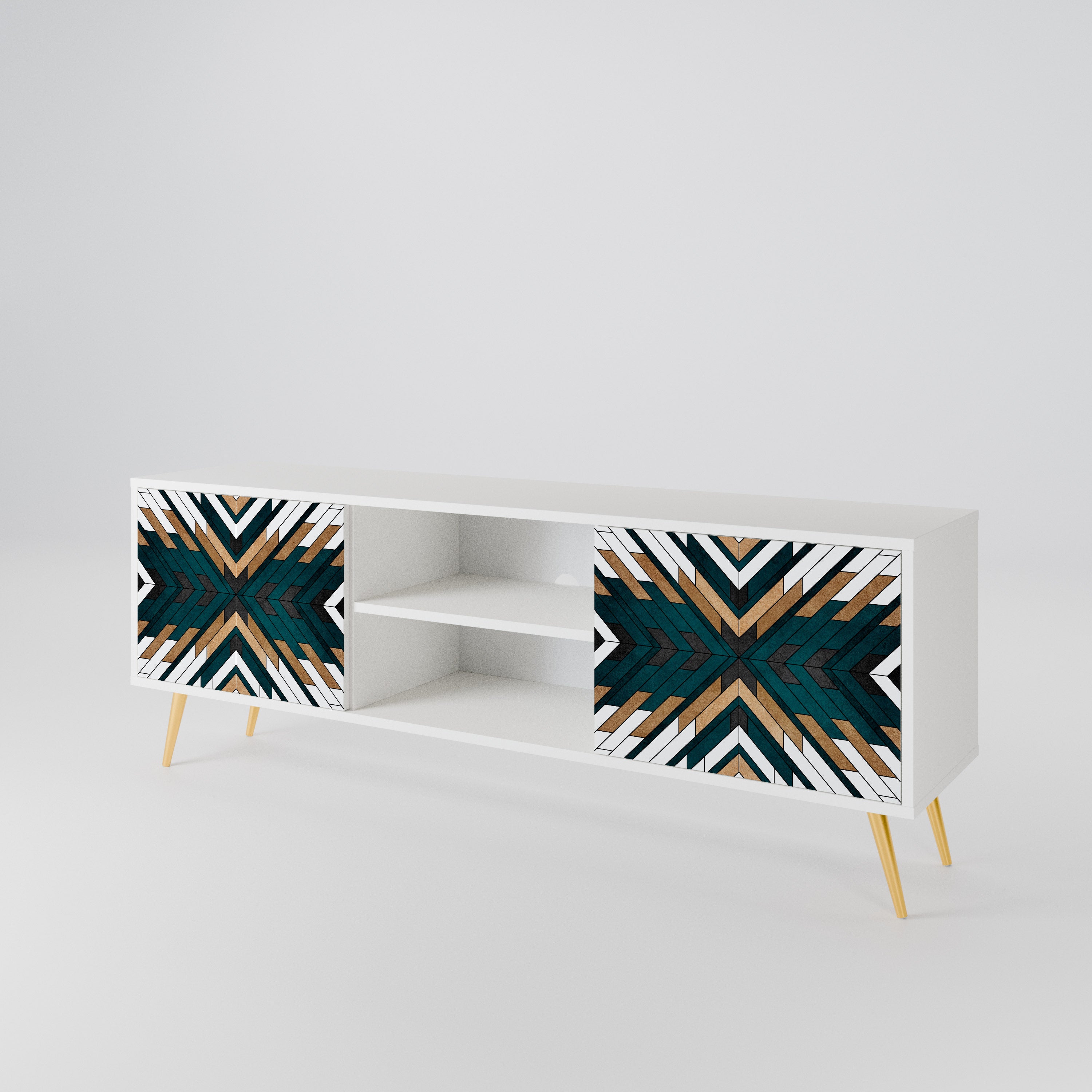 ARTISTIC GEOMETRY Dvoudveřový TV stolek