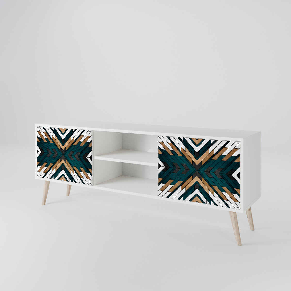 ARTISTIC GEOMETRY Dvoudveřový TV stolek