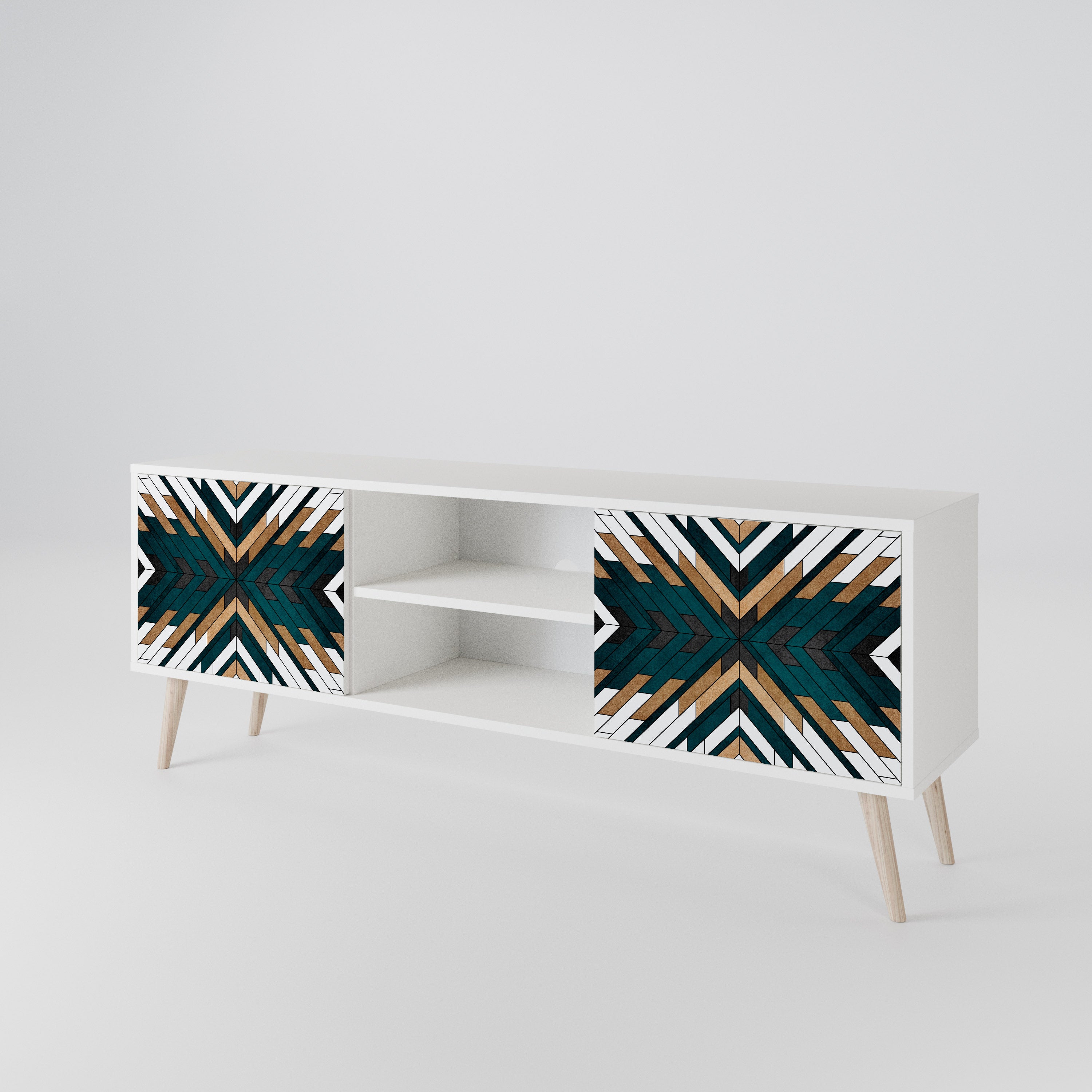ARTISTIC GEOMETRY Dvoudveřový TV stolek