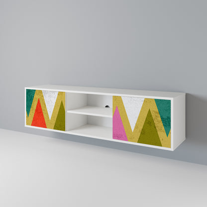 COLORFUL TRIANGLES Dvoudveřový TV stolek