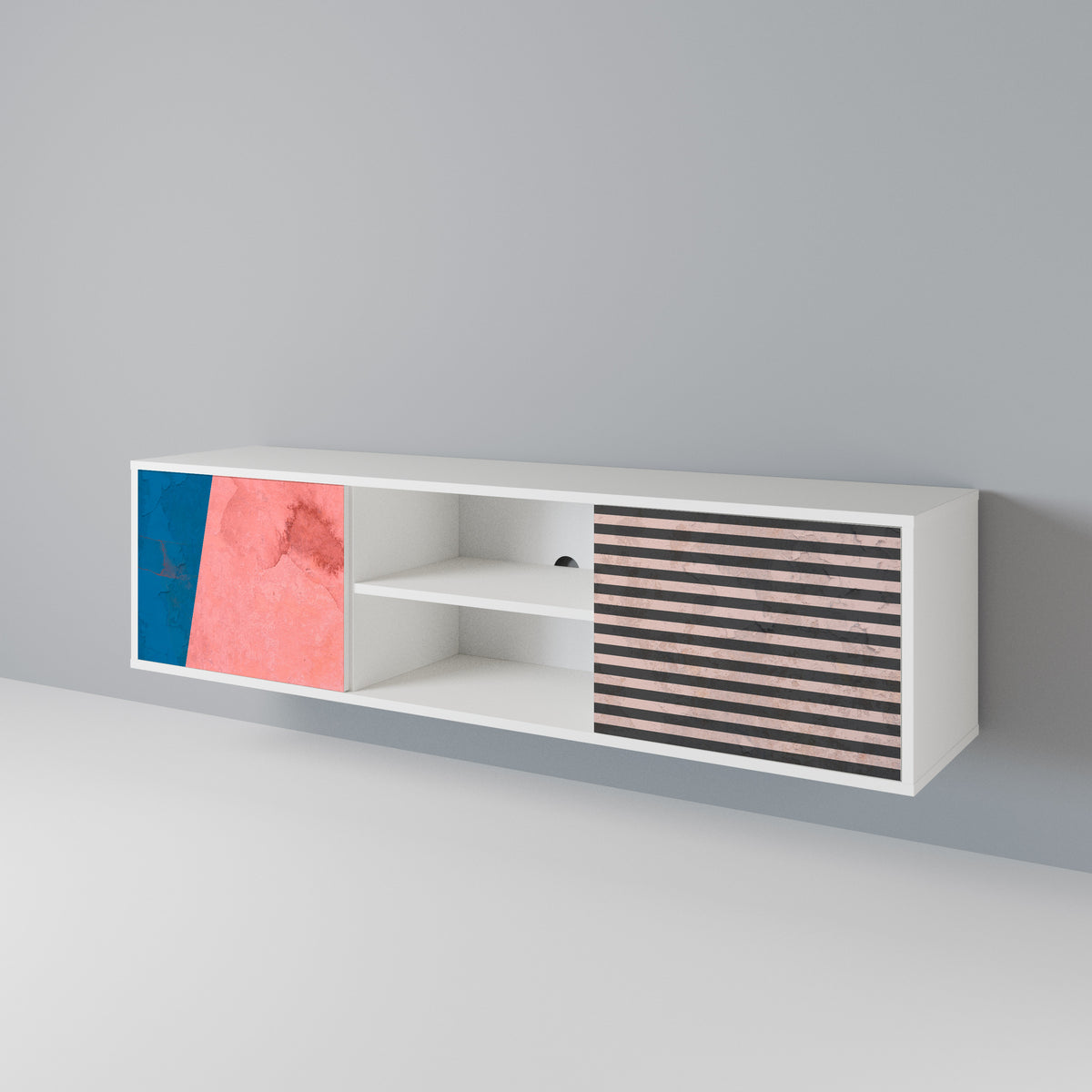 GLAMOROUS STRIPE Dvoudveřový TV stolek