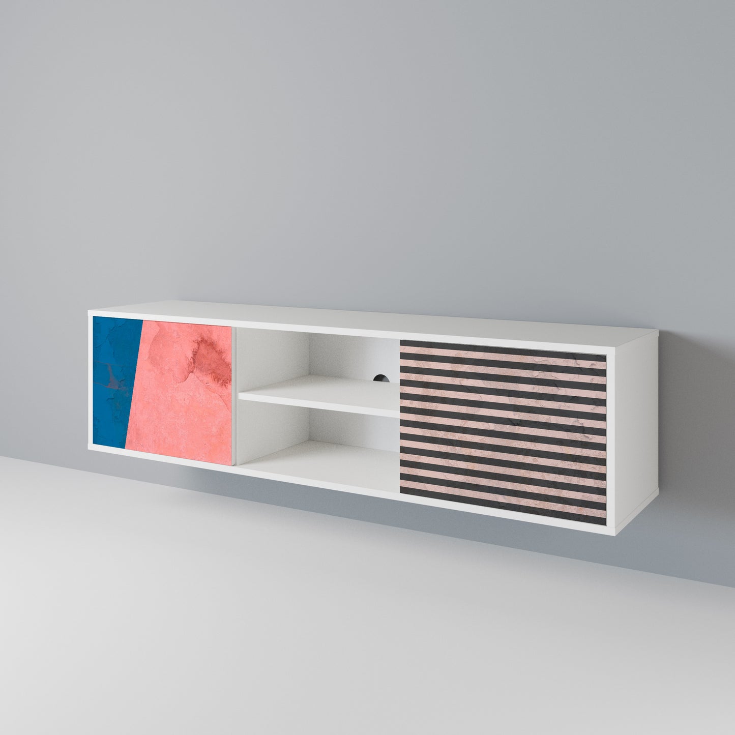 GLAMOROUS STRIPE Dvoudveřový TV stolek