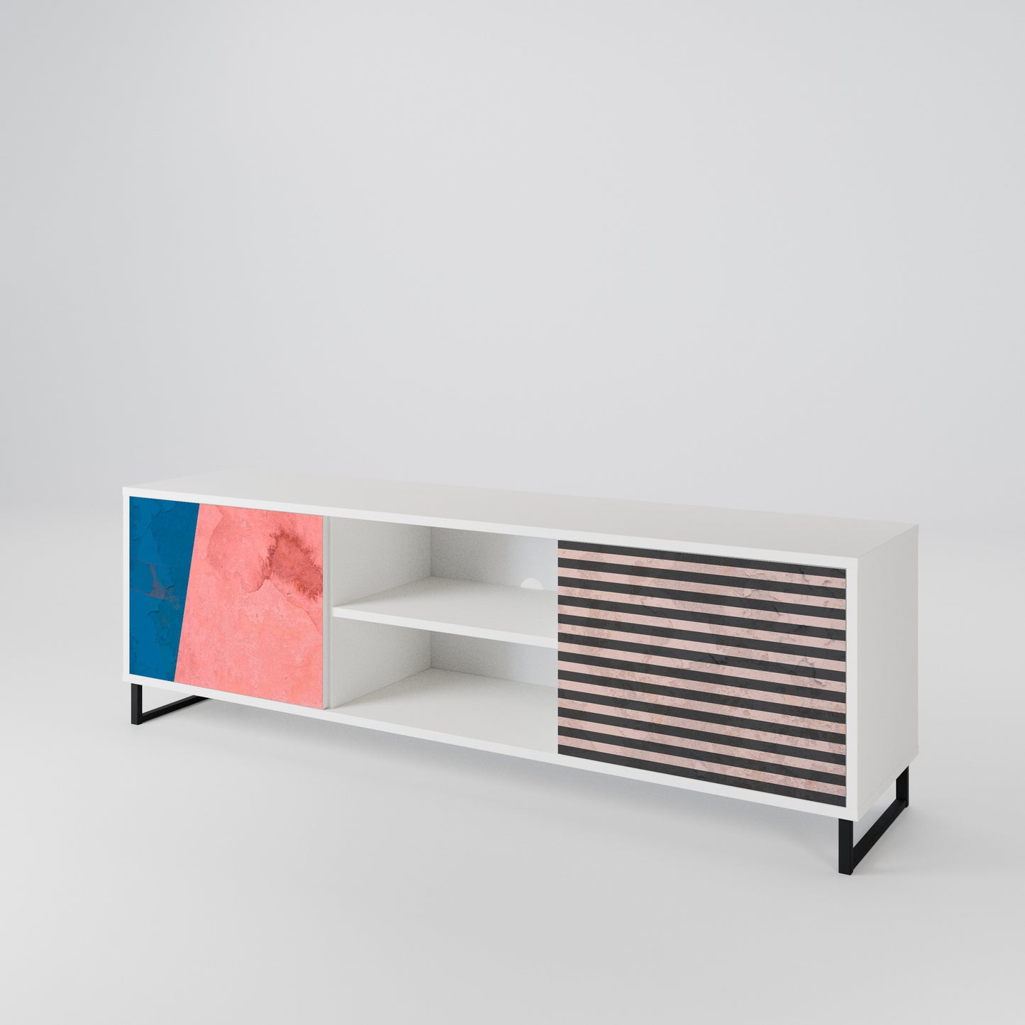 GLAMOROUS STRIPE Dvoudveřový TV stolek