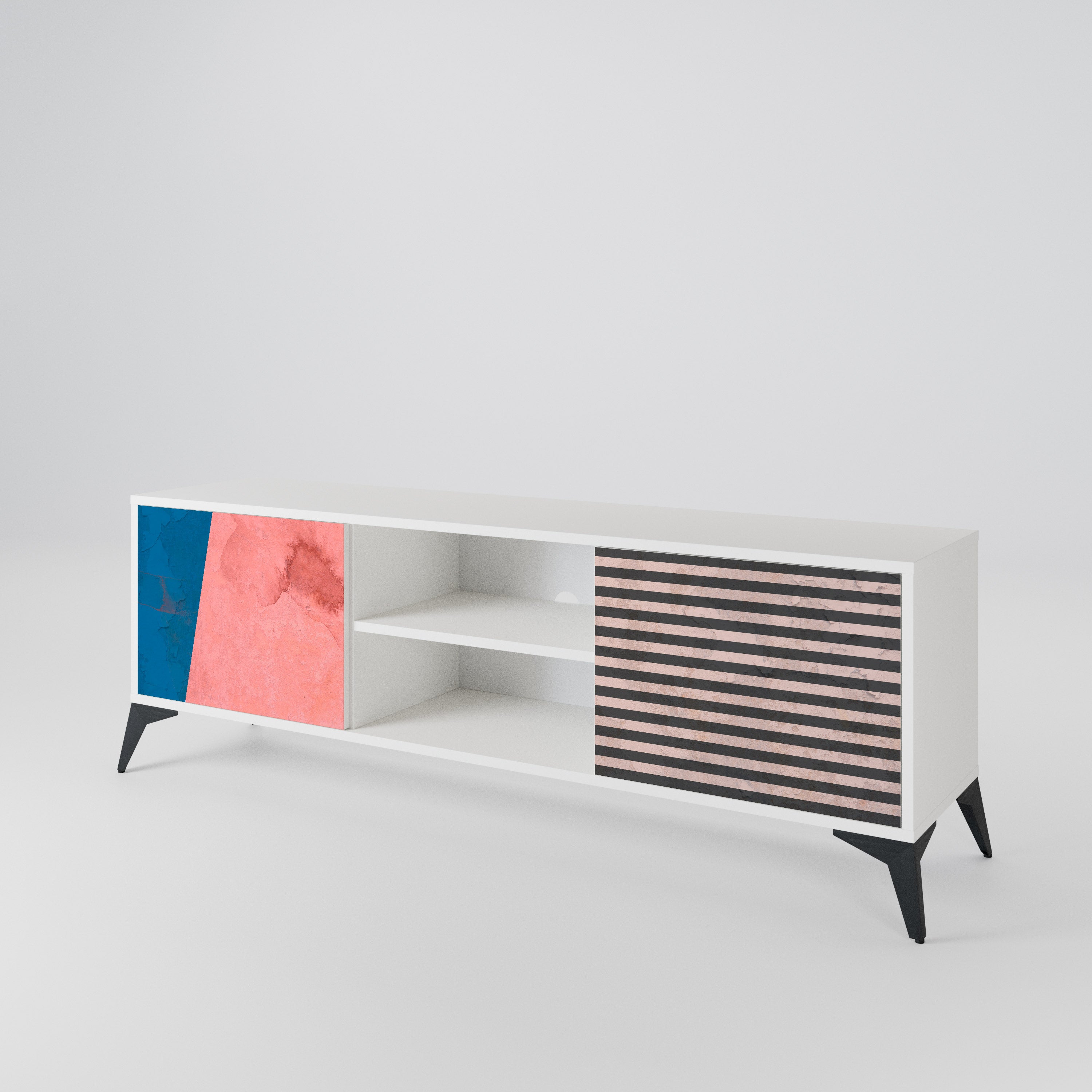 GLAMOROUS STRIPE Dvoudveřový TV stolek