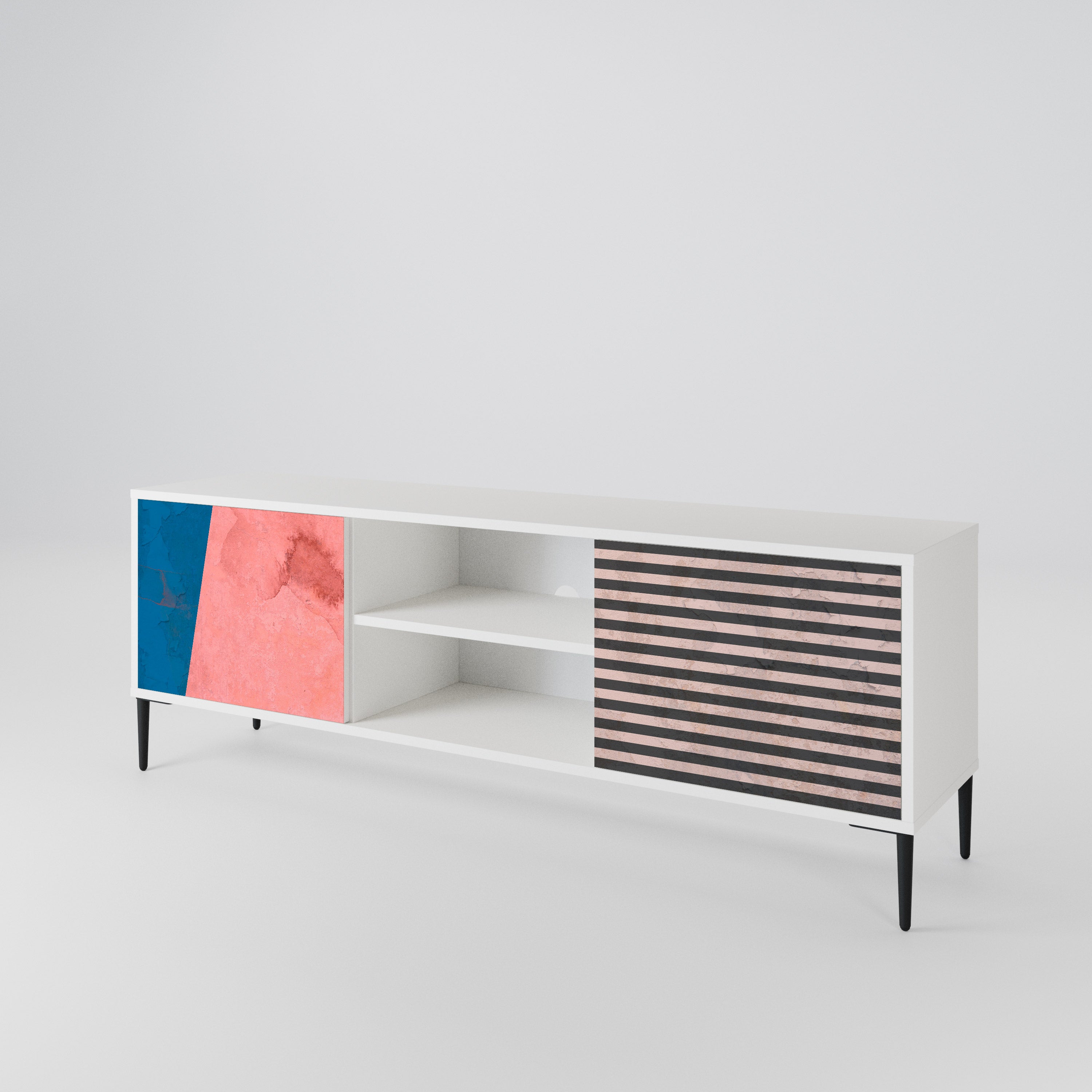 GLAMOROUS STRIPE Dvoudveřový TV stolek