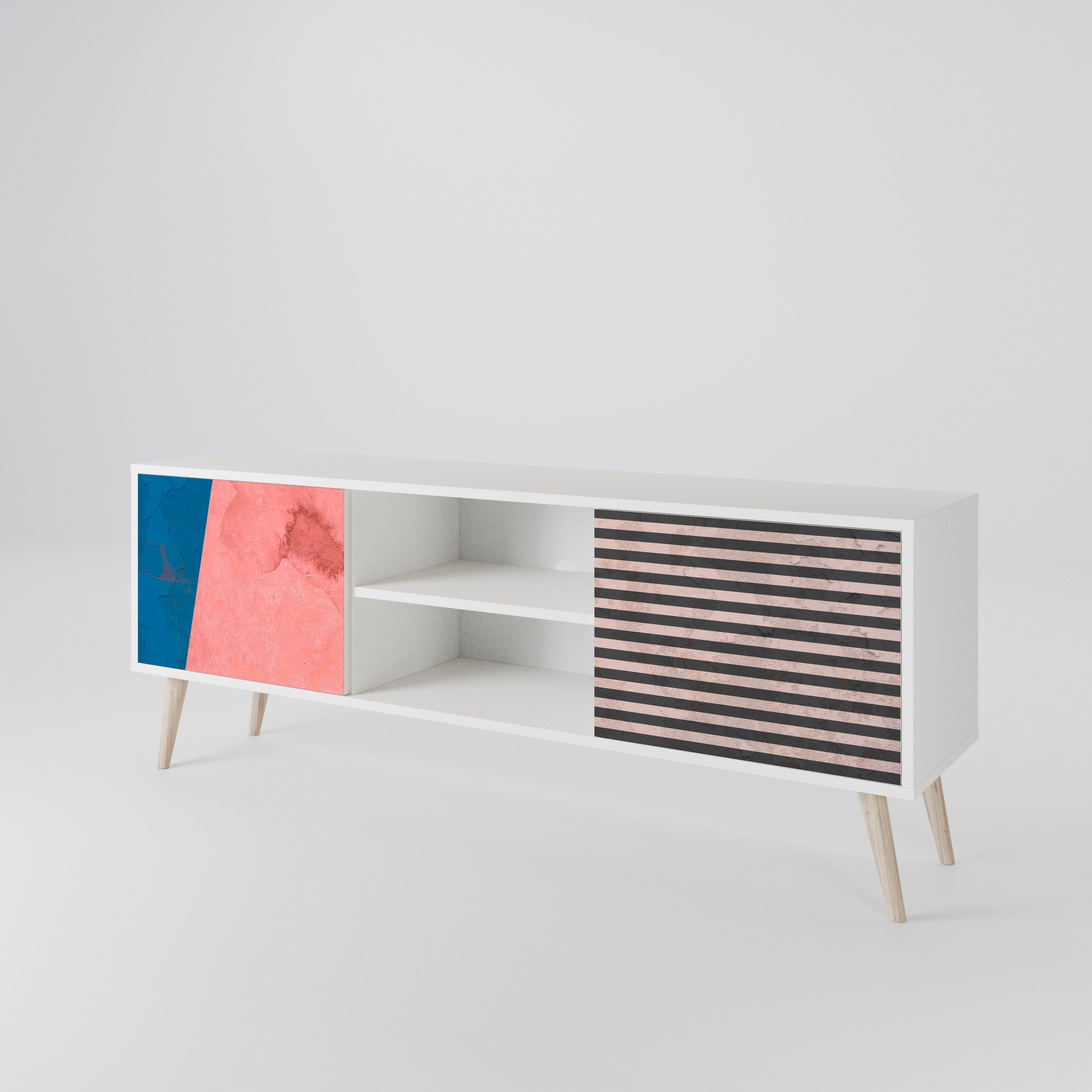 GLAMOROUS STRIPE Dvoudveřový TV stolek